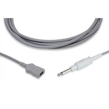 11-CA-402-12 rectangular dual pin connector straight, Covidien/Nellcor compabtible temp adapter