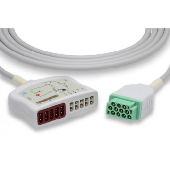 2017006-001, GE/Marquette compatible EKG trunk cable 2017006-001, GE/Marquette compatible EKG trunk cable